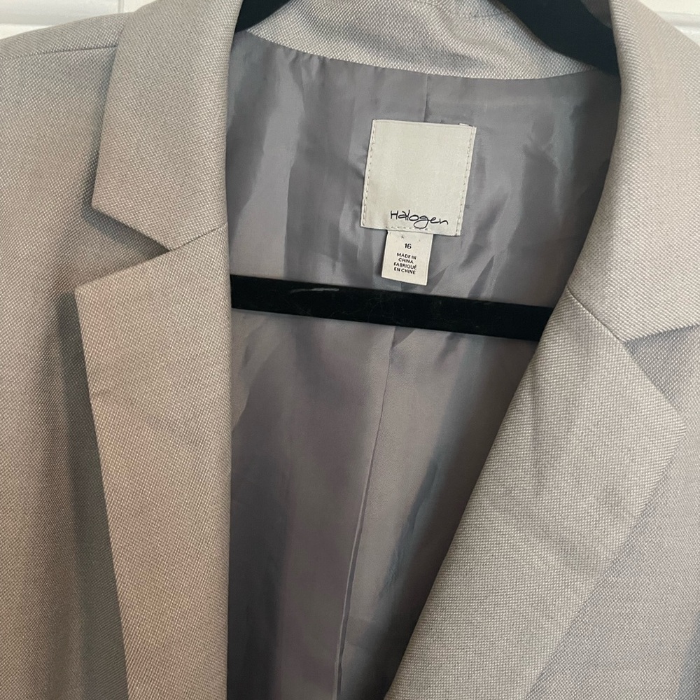 Halogen Relaxed Single Button Gray Blazer 16 - image 2